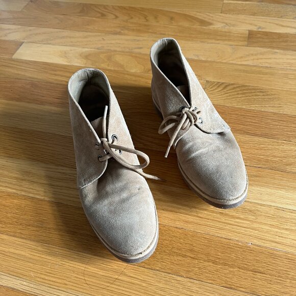 Jenni Kayne Desert Boots Tan Suede Lace Up Size 37 - Picture 3 of 11